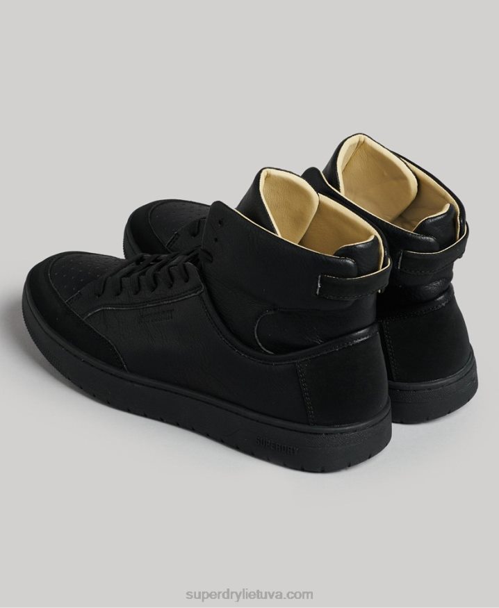 Superdry Vintage Vegan Basket High Trainers Black Men