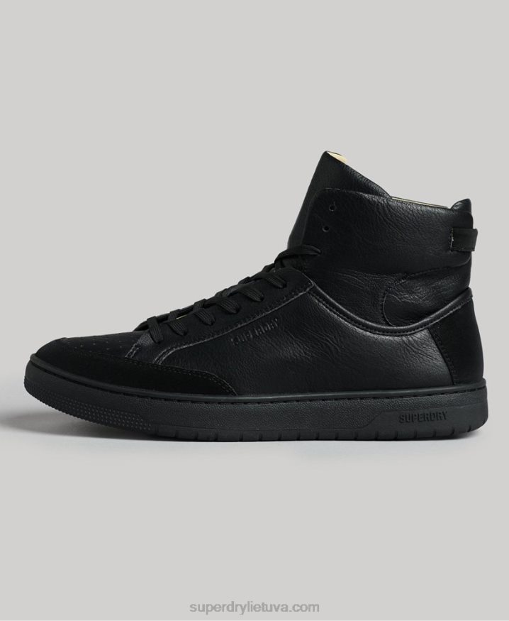 Superdry Vintage Vegan Basket High Trainers Black Men