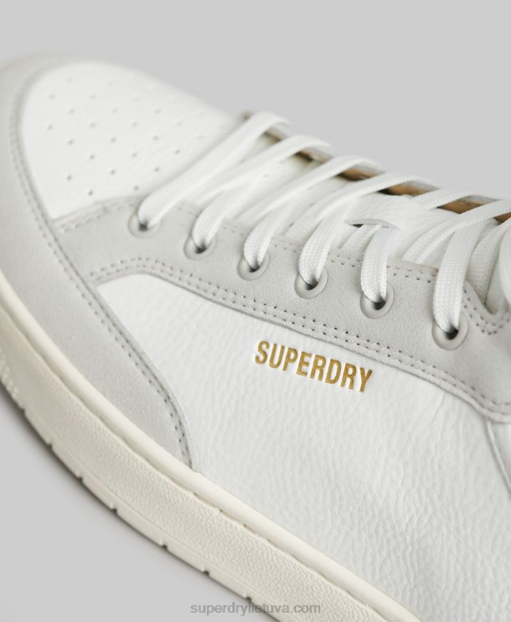 Superdry Vintage Vegan Basket High Trainers White Men