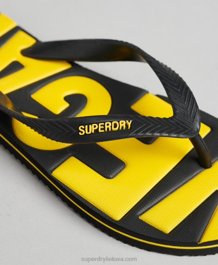 Superdry Vintage Vegan Classic Flip Flops Black Men