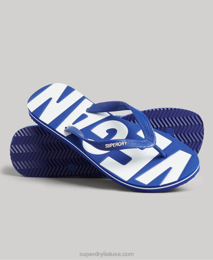 Superdry Vintage Vegan Classic Flip Flops Blue Men