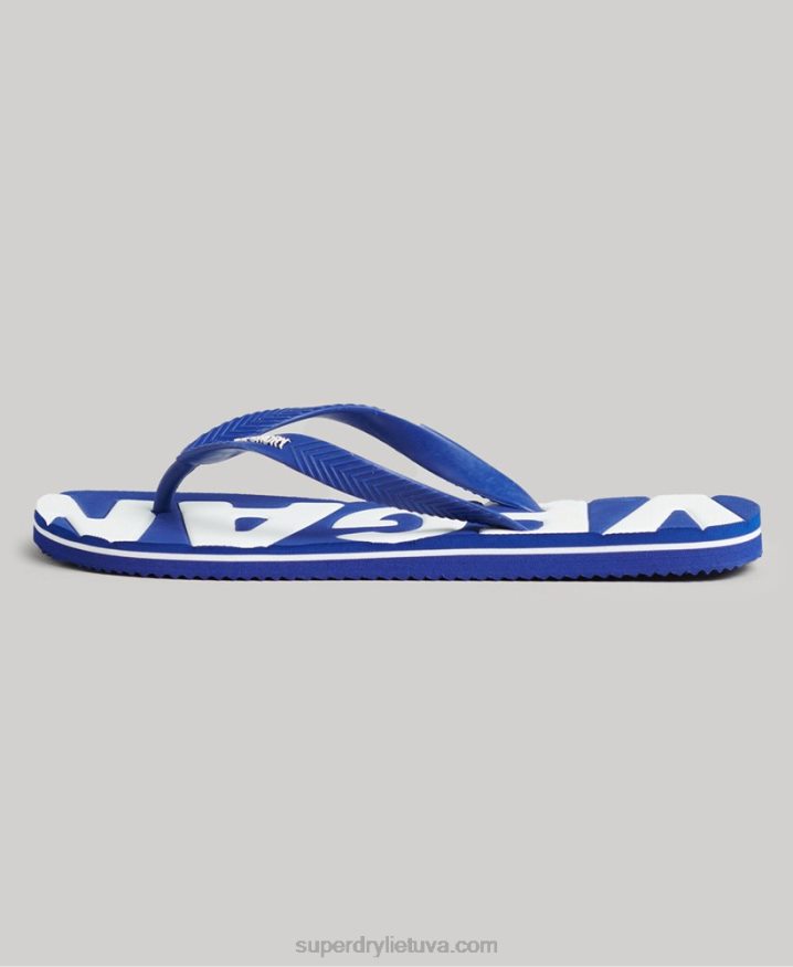 Superdry Vintage Vegan Classic Flip Flops Blue Men