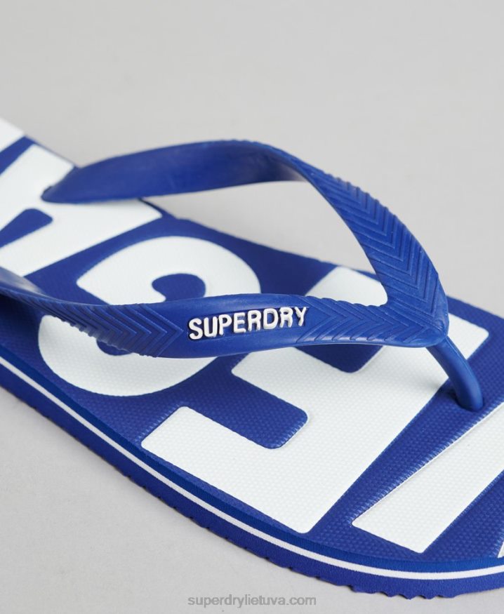 Superdry Vintage Vegan Classic Flip Flops Blue Men