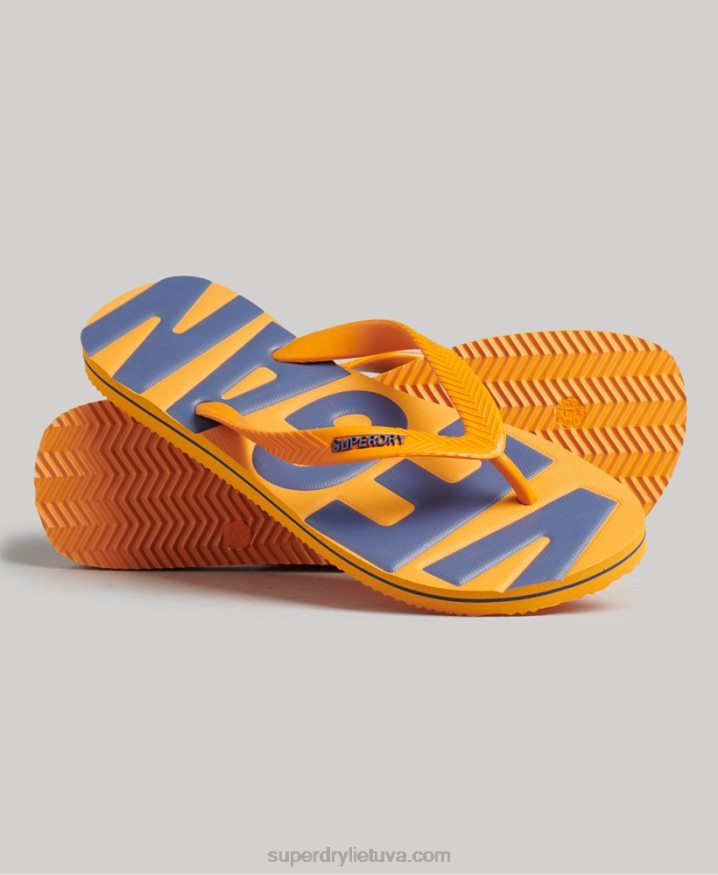 Superdry Vintage Vegan Classic Flip Flops Gold Men