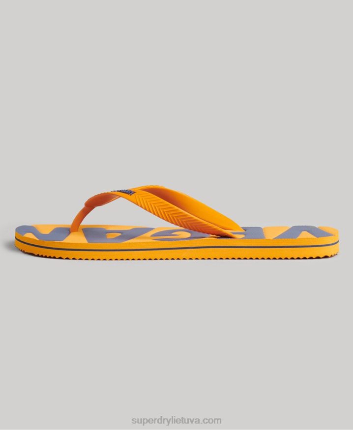 Superdry Vintage Vegan Classic Flip Flops Gold Men