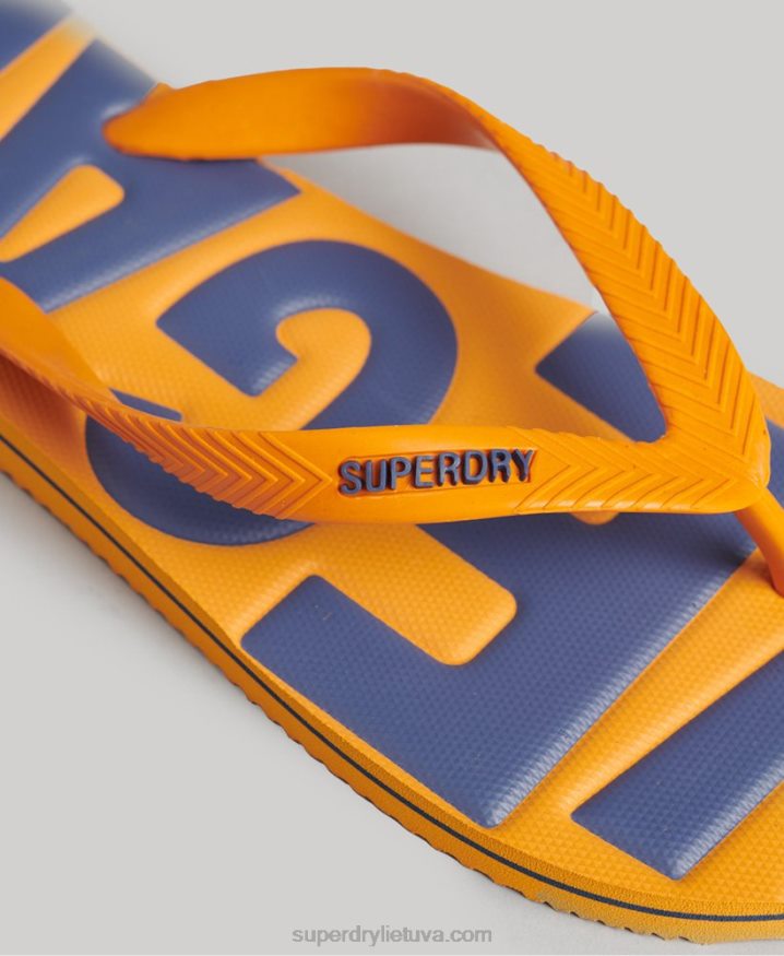 Superdry Vintage Vegan Classic Flip Flops Gold Men