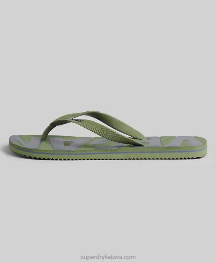 Superdry Vintage Vegan Classic Flip Flops Khaki Men