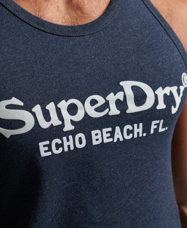 Superdry Vintage Venue Classic Vest Top Navy Men