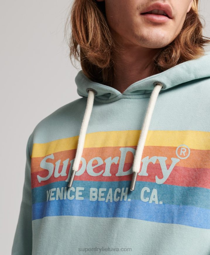 Superdry Vintage Venue Hoodie Green Men