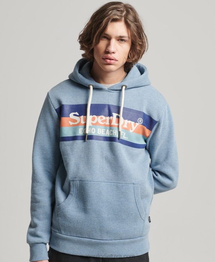 Superdry Vintage Venue Hoodie Light Blue Men