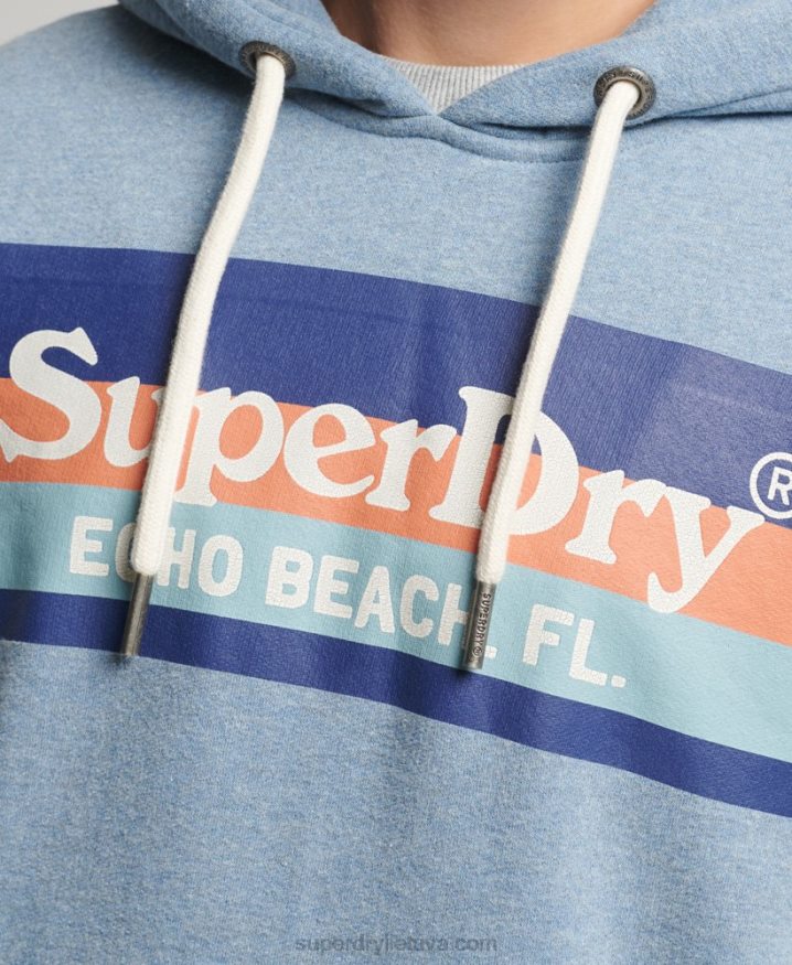 Superdry Vintage Venue Hoodie Light Blue Men