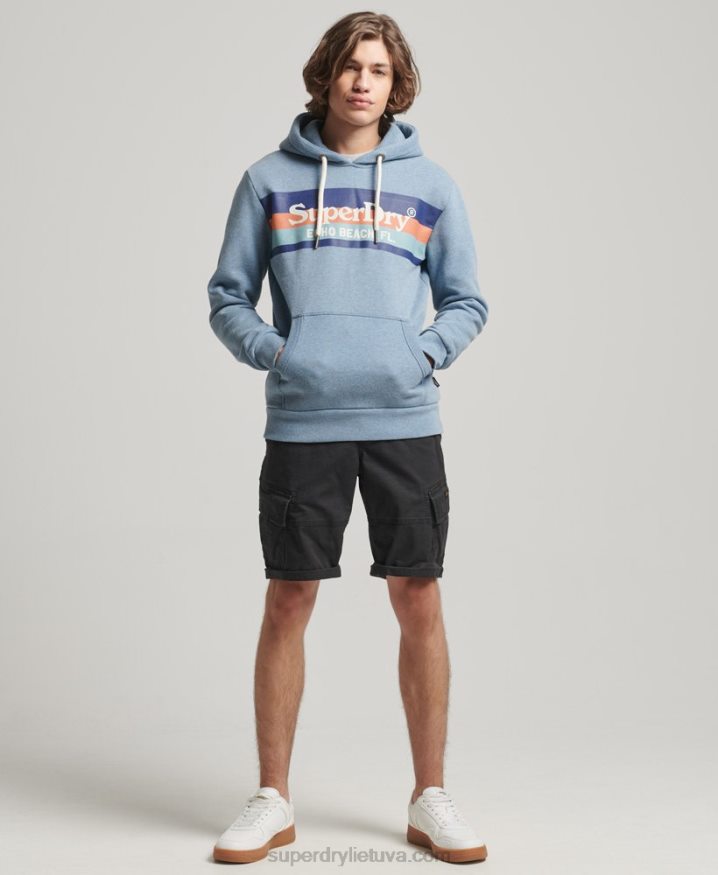 Superdry Vintage Venue Hoodie Light Blue Men