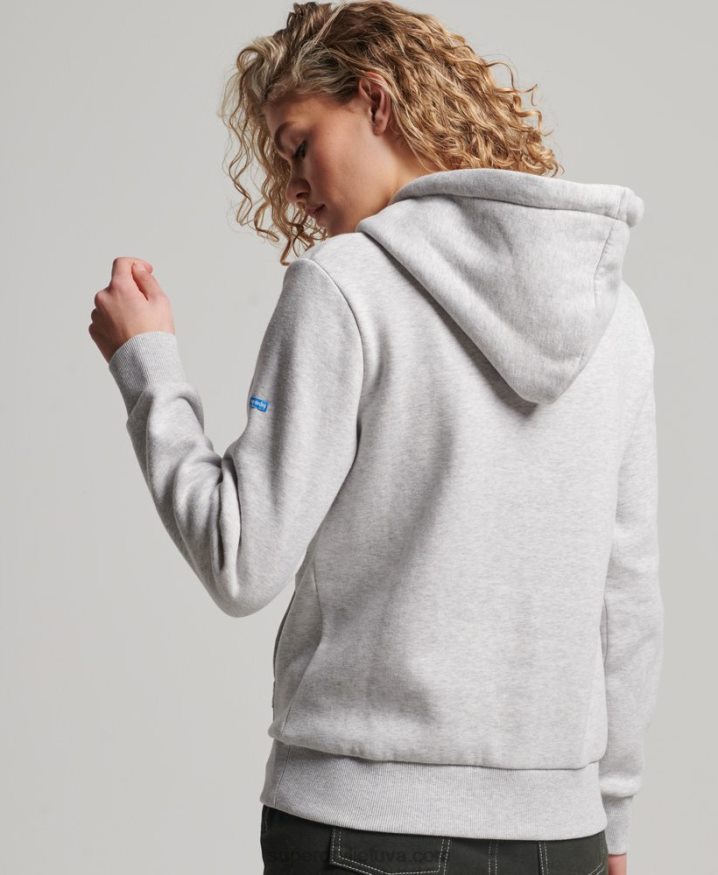 Superdry Vintage Venue Hoodie Light Grey Women