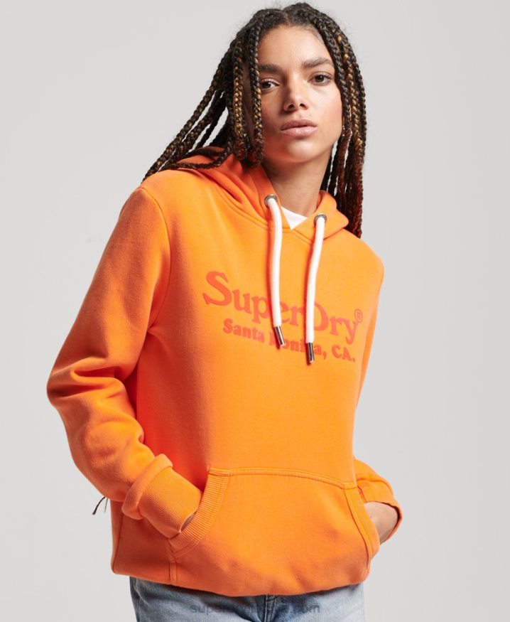 Superdry Vintage Venue Hoodie Orange Women