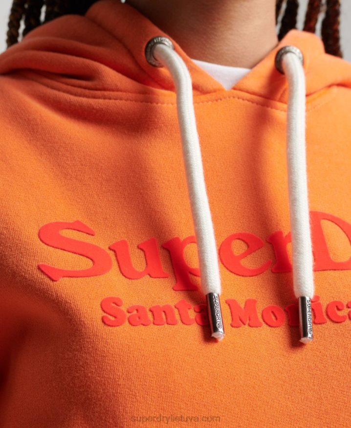 Superdry Vintage Venue Hoodie Orange Women