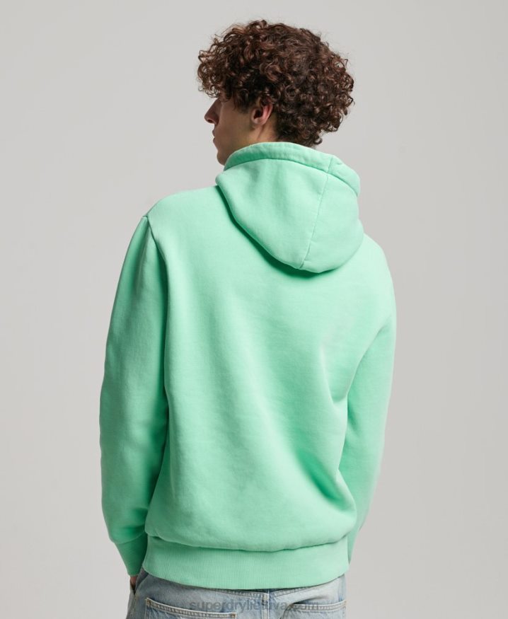 Superdry Vintage Venue Neon Hoodie Green Men