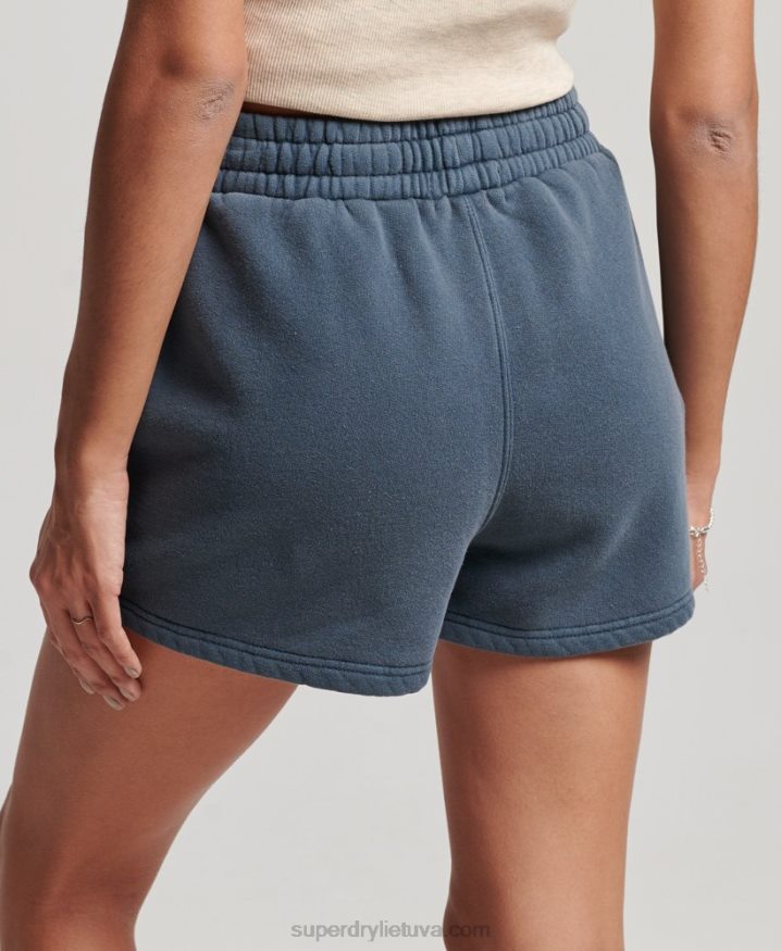 Superdry Vintage Wash Sweat Shorts Navy Women