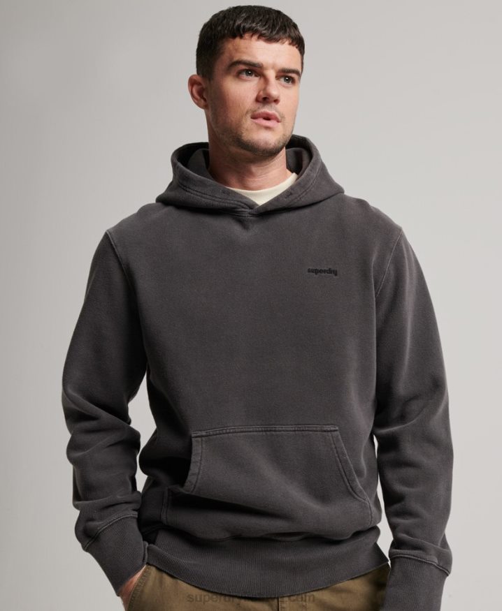 Superdry Vintage Washed Hoodie Dark Grey Men