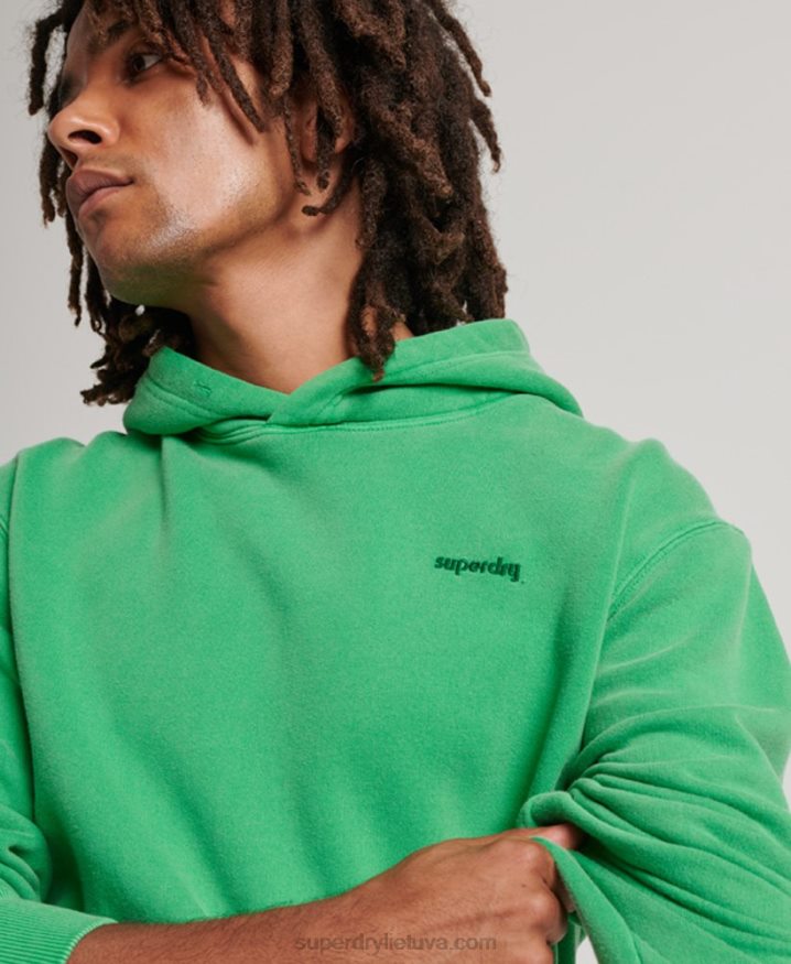 Superdry Vintage Washed Hoodie Green Men