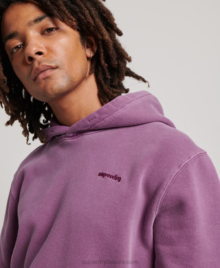 Superdry Vintage Washed Hoodie Purple Men