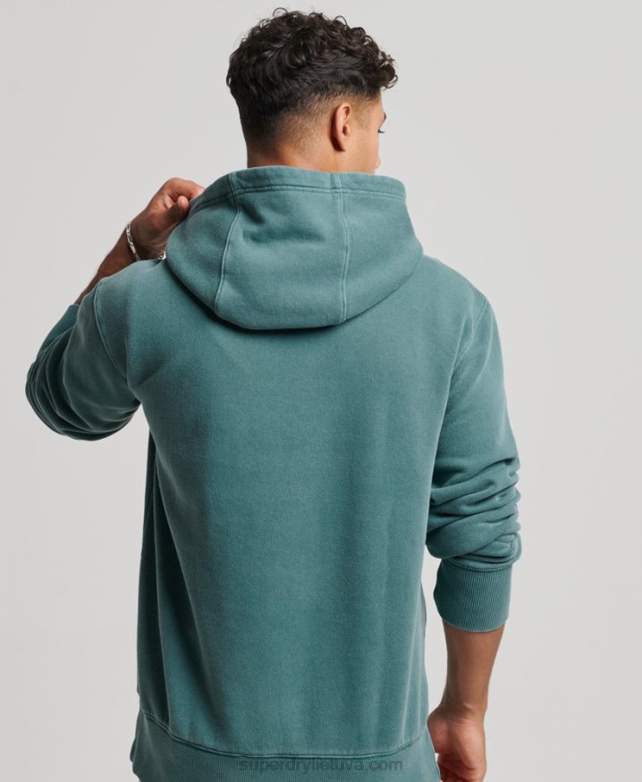 Superdry Vintage Washed Hoodie Turquoise Men