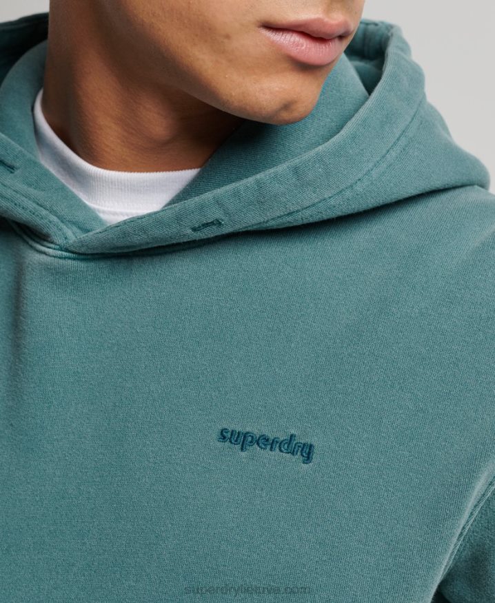 Superdry Vintage Washed Hoodie Turquoise Men