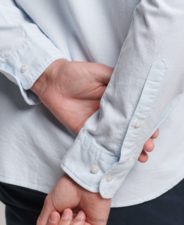 Superdry Washed Oxford Shirt Light Blue Men