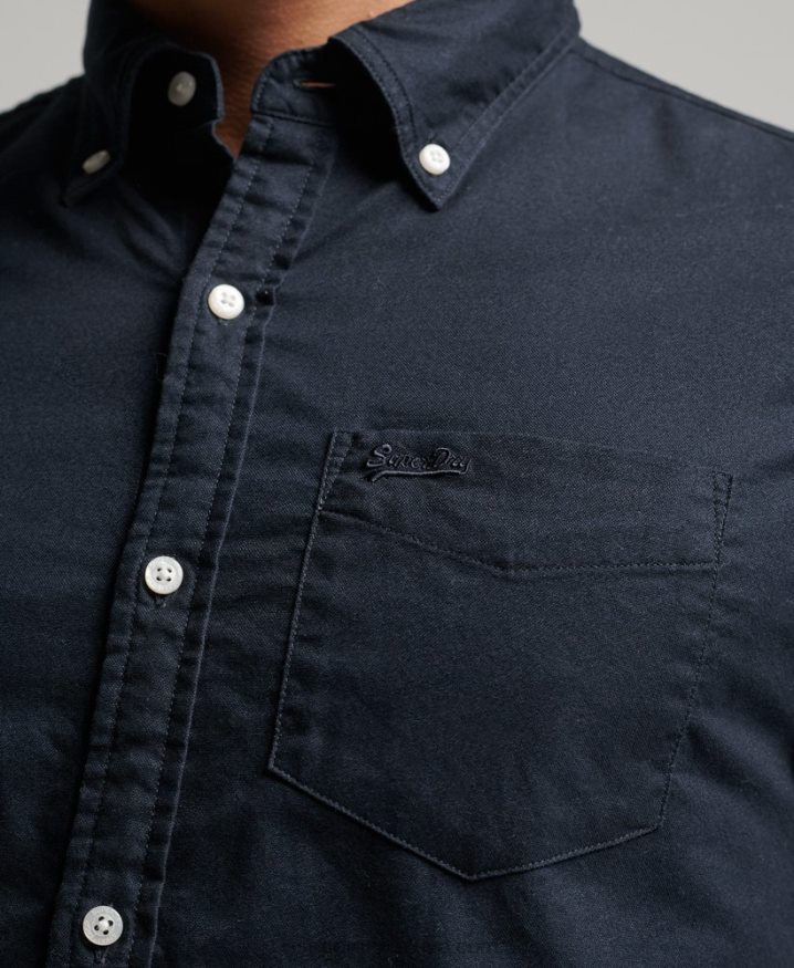 Superdry Washed Oxford Shirt Navy Men