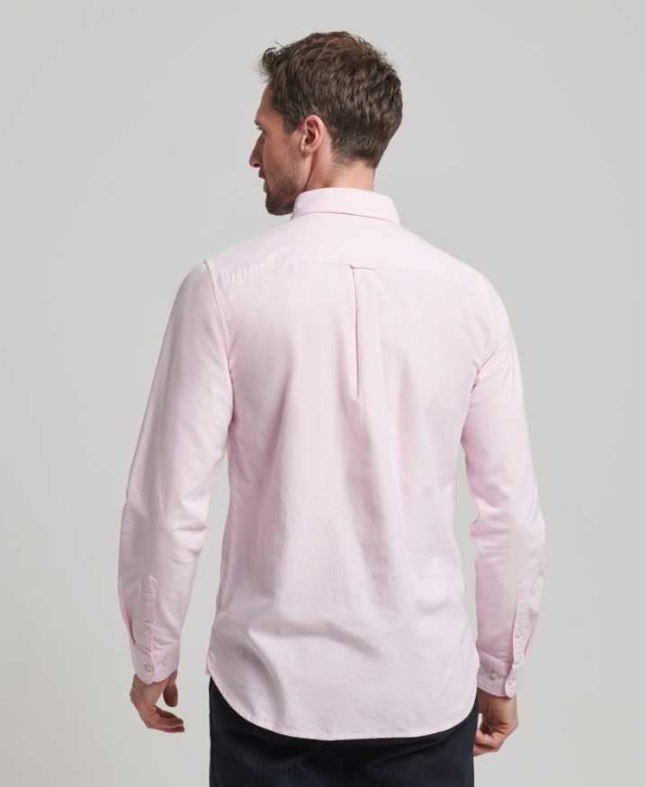 Superdry Washed Oxford Shirt Pink Men