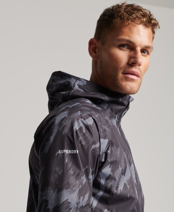 Superdry Waterproof Jacket Dark Grey Men