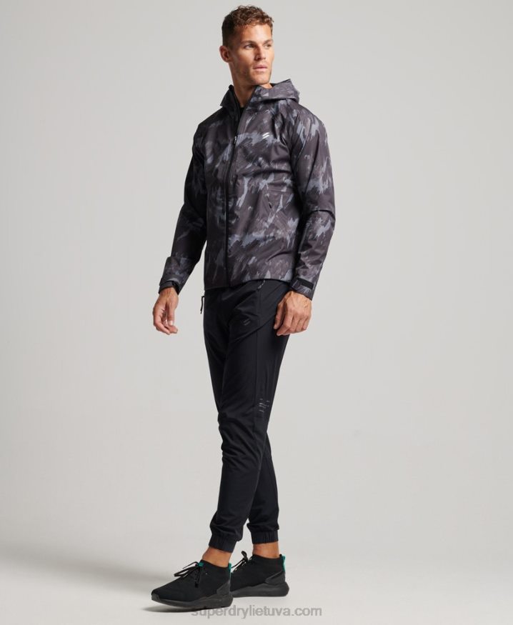 Superdry Waterproof Jacket Dark Grey Men