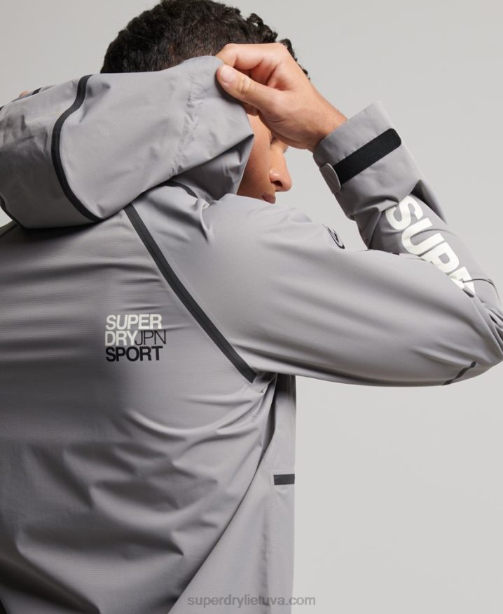 Superdry Waterproof Jacket Grey Men