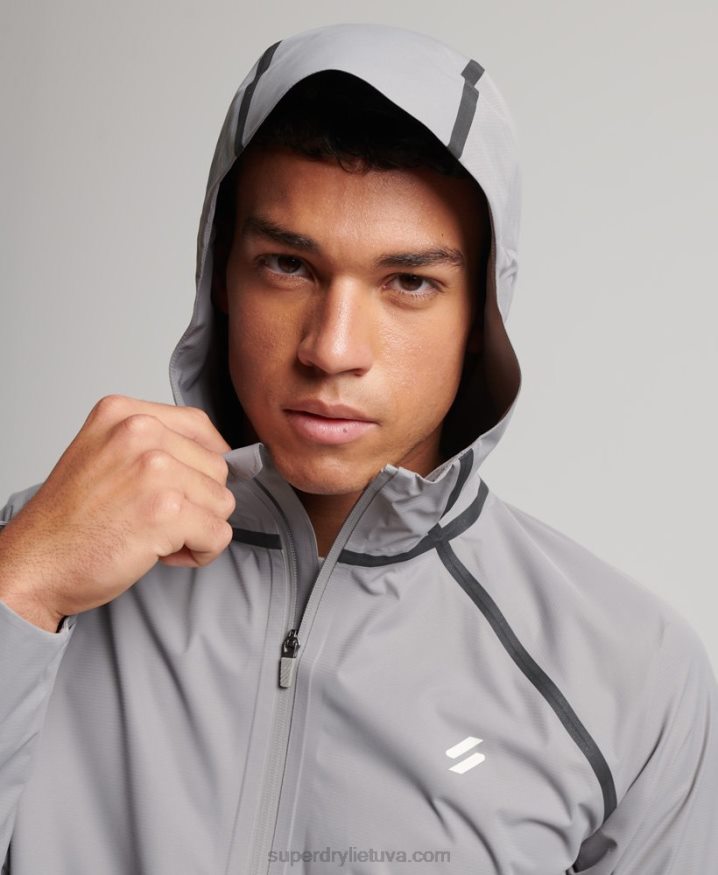 Superdry Waterproof Jacket Grey Men