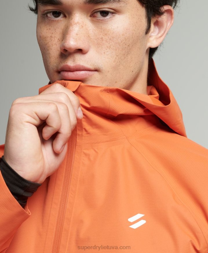 Superdry Waterproof Jacket Orange Men