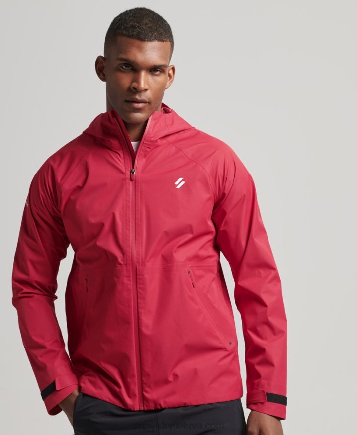 Superdry Waterproof Jacket Red Men