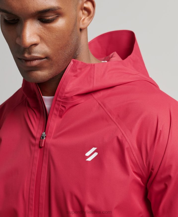 Superdry Waterproof Jacket Red Men