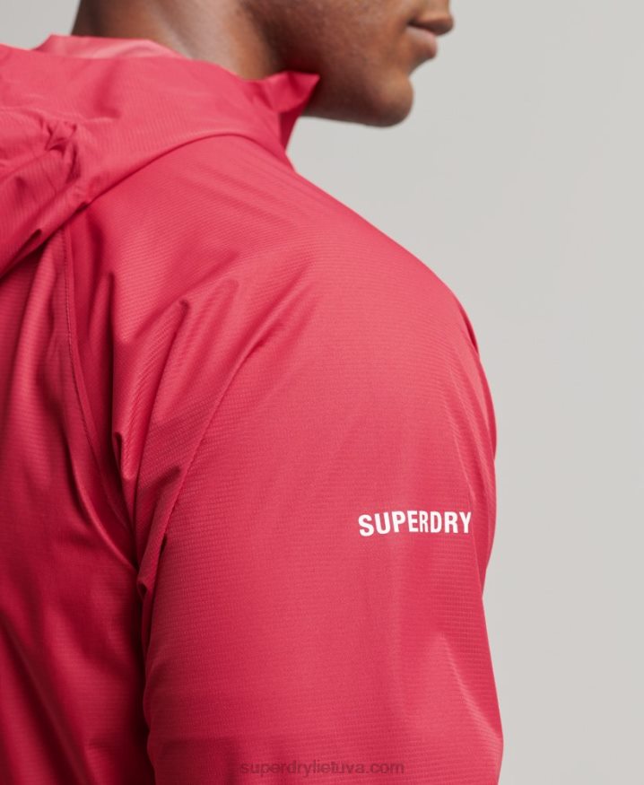 Superdry Waterproof Jacket Red Men