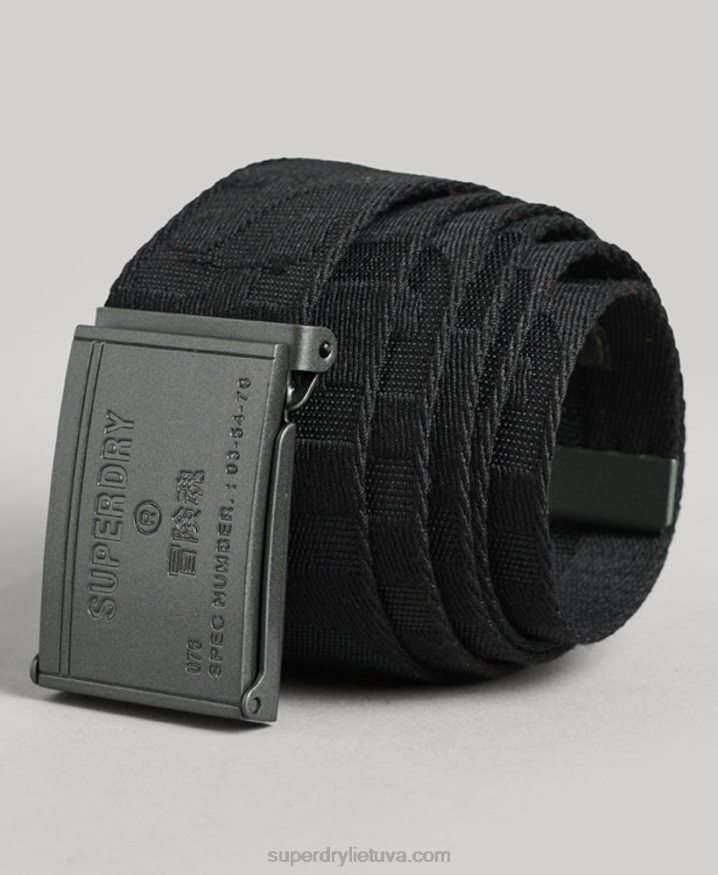 Superdry Webbing Belt Black Women