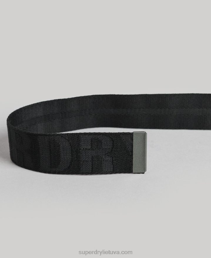 Superdry Webbing Belt Black Women