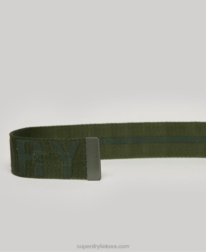 Superdry Webbing Belt Green Women