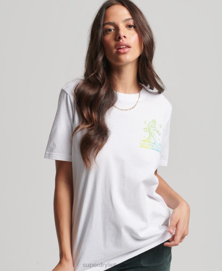 Superdry Woodland Graphic T-Shirt White Women