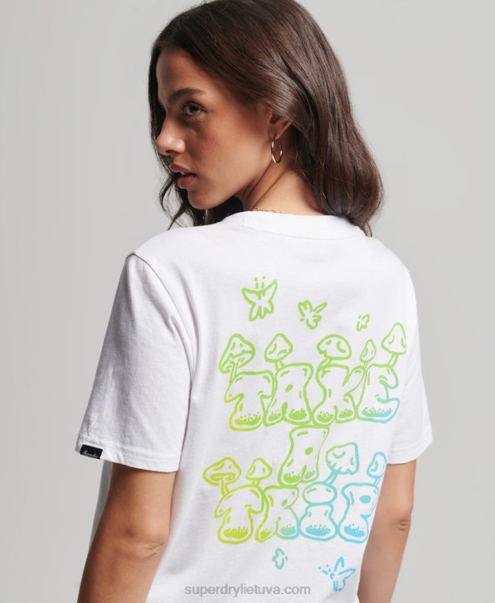 Superdry Woodland Graphic T-Shirt White Women