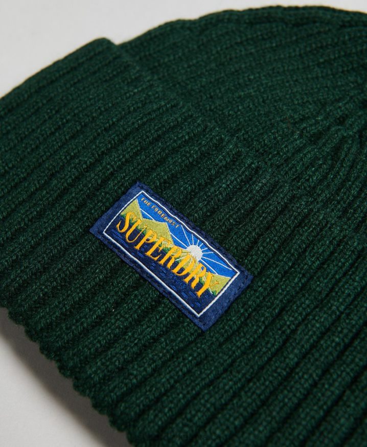 Superdry Wool Blend Radar Beanie Green Men