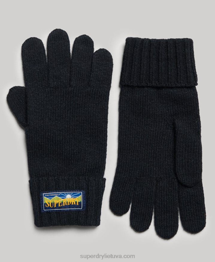 Superdry Wool Blend Radar Gloves Navy Men