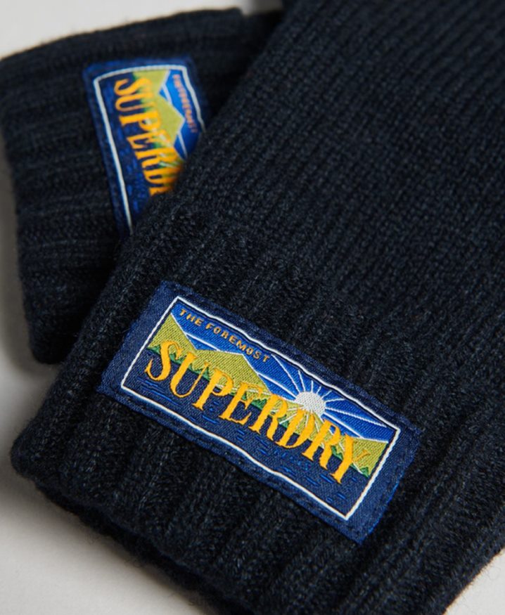 Superdry Wool Blend Radar Gloves Navy Men