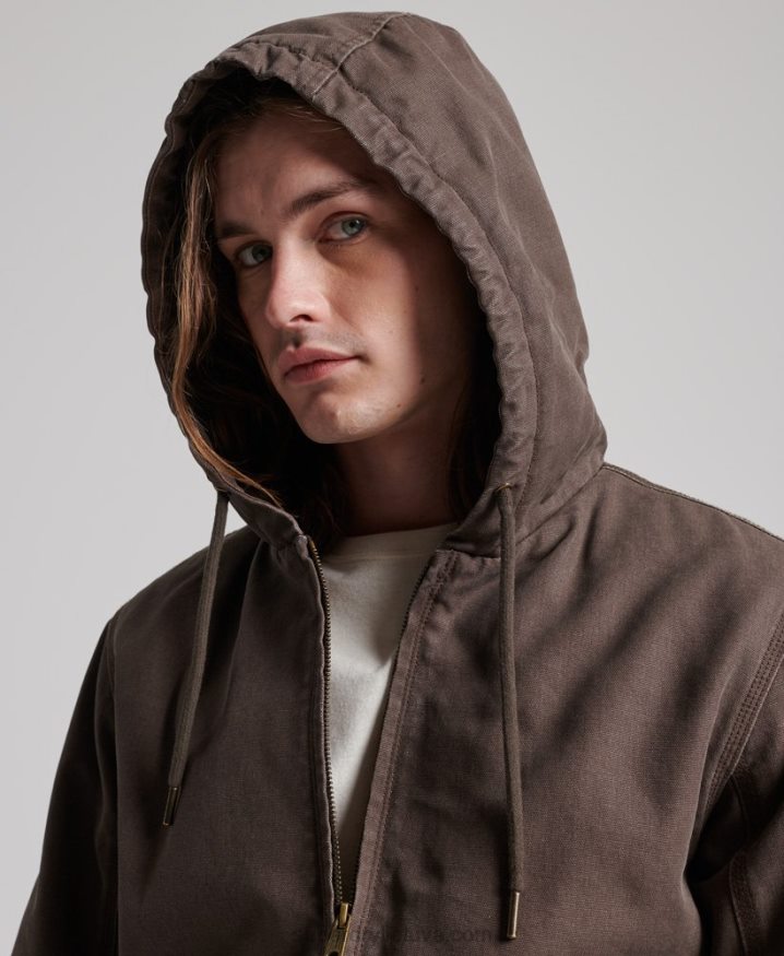 Superdry Workwear Hoodie Brown Men