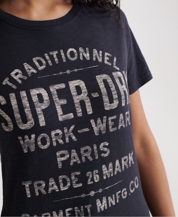 Superdry Workwear T-Shirt Navy Women