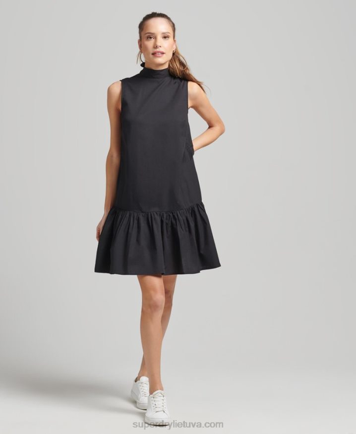 Superdry Woven Mini Dress Black Women