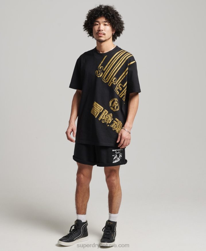 Superdry X Surplus Jersey Shorts Black Men