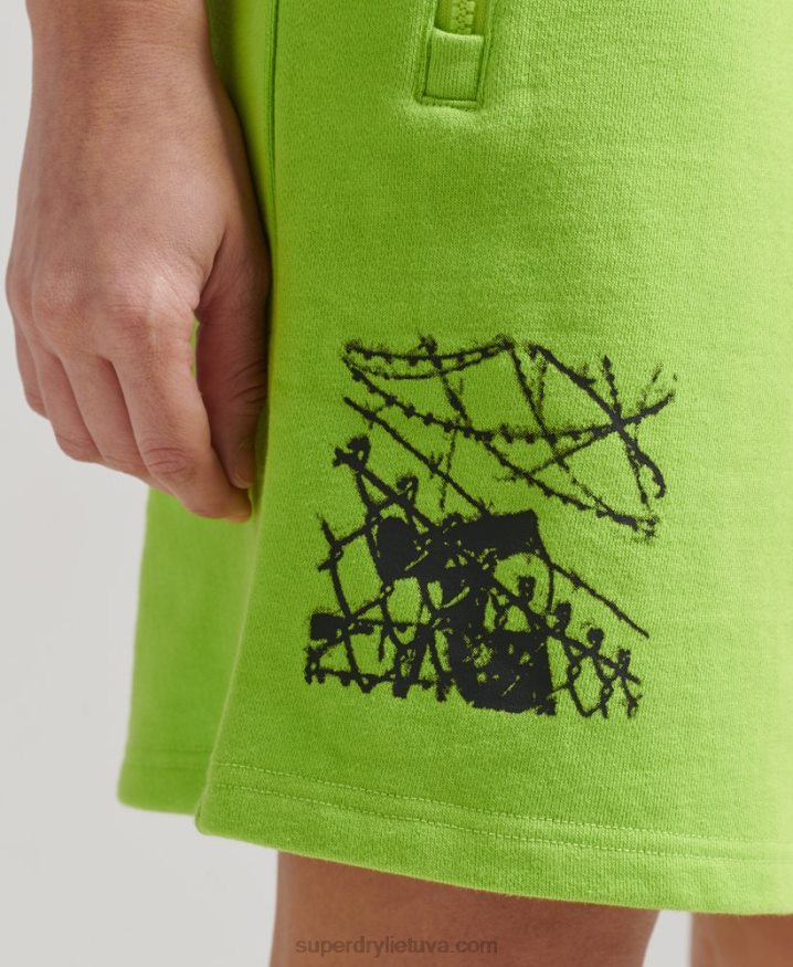 Superdry X Surplus Jersey Shorts Green Men